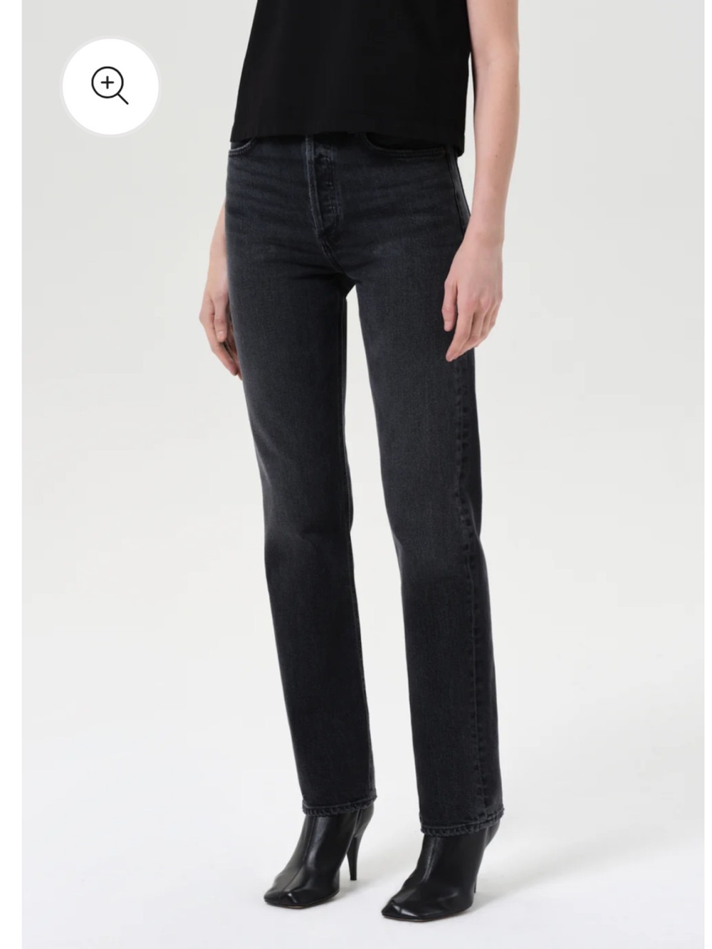 AGOLDE 90’s Pinch Waist High Rise Straight Jeans Size 32 Black